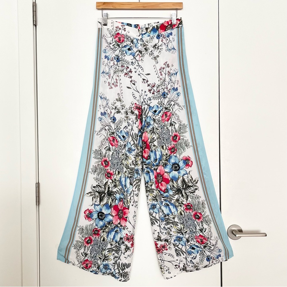 Vince Camuto Beach Women's Floral Pants High Slit Pull-On L Cabana Pool Flowey - Picture 3 of 7